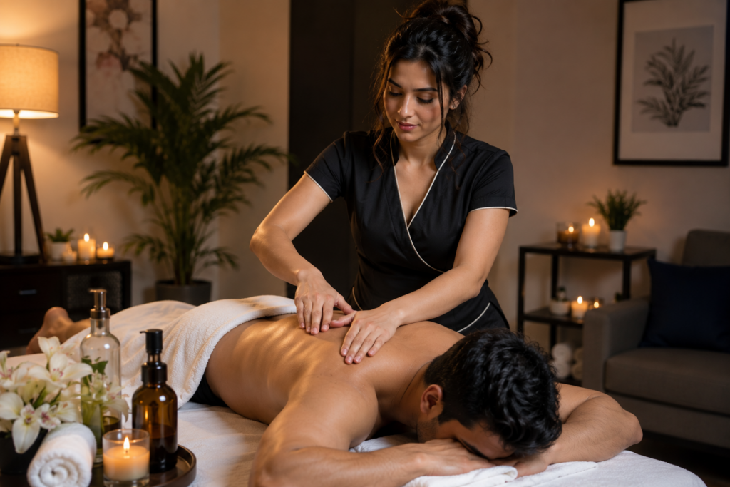 Best body massage service at home for men